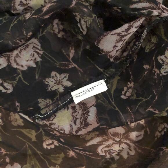 Zara Floral Blouse Black Pink - Picture 4 of 4